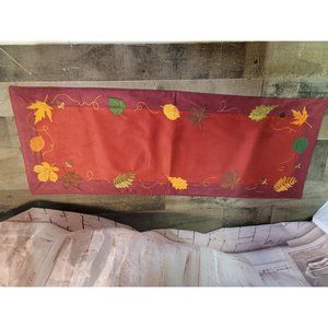 Fall leaves acorn harvest‎ autumn table runner decor
